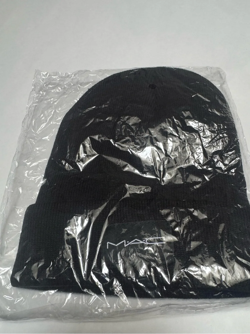 M·A·C Cosmetics Black Logo Beanie Hat - NEW